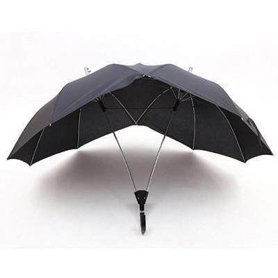 sin embargo Inconcebible Medición Distribución Paraguas doble Dualbrella para dos personas, color negro